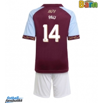 Aston Villa Pau Torres #14 Hjemmedraktsett Barn 2025-26 Kortermet (+ Korte bukser)